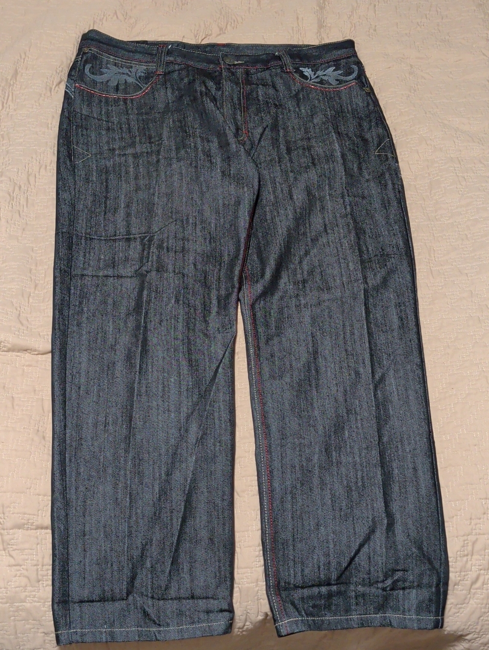 Vintage Y2K Imperious Relaxed Fit Men's Dark Denim Jeans - Blue
